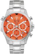 Bulova Herrklocka 96B395 Marine Star Orange/Stål Ø47 mm