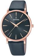 Festina Damklocka F20373-2 Grå/Läder Ø38 mm