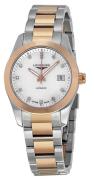 Longines Damklocka L2.285.5.87.7 Conquest Ladies Vit/18 karat