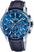 Festina Herrklocka F20561-3 Timeless Blå/Läder Ø45 mm