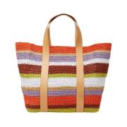 La DoubleJ Milanese Raffia Toteväska Orange, Dam