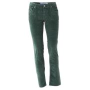 Jacob Cohën Slim-Fit Corduroy Byxor Green, Herr