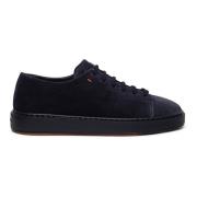 Santoni Tennis Sneaker i mocka Blue, Herr