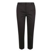 RED Valentino Stretch Gabardine Chinos för kvinnor Black, Dam