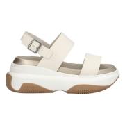 Liu Jo Beige Läder Evolution Sneakers Beige, Dam