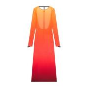 Courrèges Sunset Gradient Maxi Klänning Orange, Dam