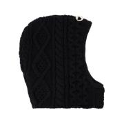 Coperni Sticka balaclava -kabel i svart ull Black, Dam