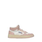 Autry Vintage Medalist Mid Sneakers Vit Rosa White, Dam