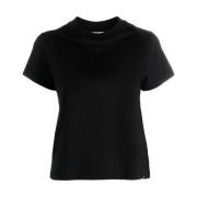 Courrèges Svart Crew-Neck T-Shirt från Courrèges Black, Dam