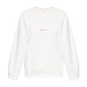 Marni Sweatshirt med logotyp White, Dam