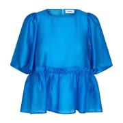 Co'Couture Moniquecc Flow Blus - New Blue Blue, Dam