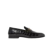 Scarosso Svart Croco Horsebit Loafer Black, Herr