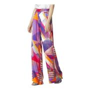 Manila Grace Wide Trousers Purple, Dam