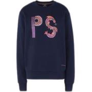 PS By Paul Smith Sweatshirt med logotryck Blue, Herr