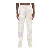 Aries Trackpants med grafiskt tryck och elastisk midja Beige, Herr