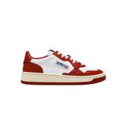 Autry Vintage Låga Lädersneakers - Vit/Röd Multicolor, Herr