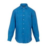 Kiton Avslappnad skjorta Blue, Herr