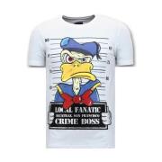 Local Fanatic Män T-tröja Exclusive - Alcatraz Prisoner - 11-6385W Whi...