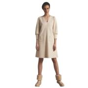 Summum Woman Chic Milan Point Klänning Beige, Dam