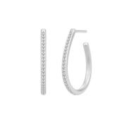 Julie Sandlau Infinity Pear Hoops - Rhodium Gray, Dam