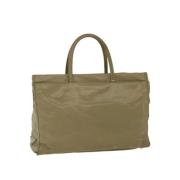 Prada Vintage Pre-owned Nylon handvskor Green, Dam