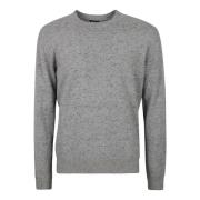 Z Zegna Rundhalsad Pullover Gray, Herr