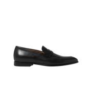 Scarosso Marzio Loafers - Handgjorda italienska Penny Loafers Black, H...