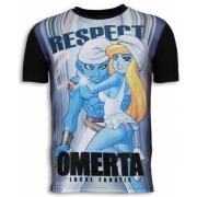 Local Fanatic Respect Omerta Rhinestone - Herr T Shirt - 6166 Black, H...