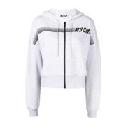 Msgm Sweatshirt med dragkedja Gray, Dam