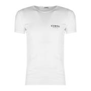 Iceberg Figursydd Rund Hals T-shirt White, Herr