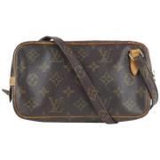 Louis Vuitton Vintage Vintage Läder Väskor 884Th Frankrike Brown, Dam