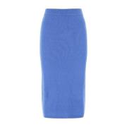 Nanushka Cerulean blå stretch ull blandning midi kjol Blue, Dam