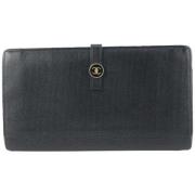 Chanel Vintage Vintage Läderplånböcker Black, Dam