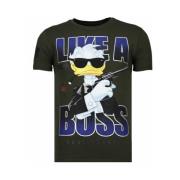 Local Fanatic Like A Boss Duck - T shirt Herr - 13-6220K Green, Herr