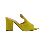 Via Roma 15 Heeled Mules Yellow, Dam