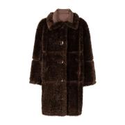 Stand Studio Stand Coats Samira Faux-Shearling Kappa Brown, Dam