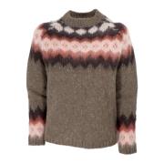 Woolrich Fairisle Crewneck Tröja för Kvinnor Multicolor, Herr