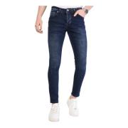 True Rise Slim Fit Stiliga Jeans Herrar 2022 - Dc-016 Blue, Herr