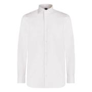 Boggi Milano Vit skjorta i slim fit av bomullspique White, Herr