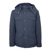 Woolrich Aleutian Field Jacka i Melton Blue Blue, Herr