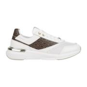 Calvin Klein Vita Läder Sneakers för Kvinnor White, Dam