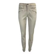 2-Biz Passande Jeans Beige, Dam