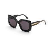 Marni Svarta RYM Solglasögon, Högkvalitativ Acetat Black, Unisex