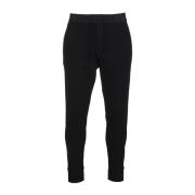 Dsquared2 Svarta och vita bomulls sweatpants Black, Herr