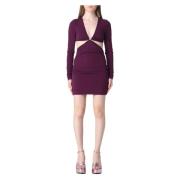 Dsquared2 Elegant Kort Dagsklänning Purple, Dam