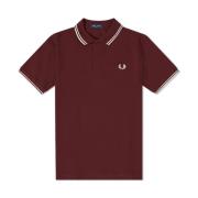 Fred Perry Slim Fit Twin Tipped Polo - Modern Stil Red, Herr