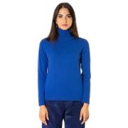 Max Mara Weekend Marinblå Turtleneck Tröja Blue, Dam