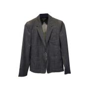 Max Mara Grå Ull Enkelknäppt Blazer Gray, Dam