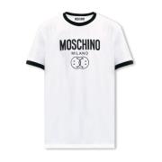 Moschino T-shirt med logotyp White, Herr