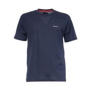 Kiton Klassisk Bomull T-Shirt för Män Blue, Herr